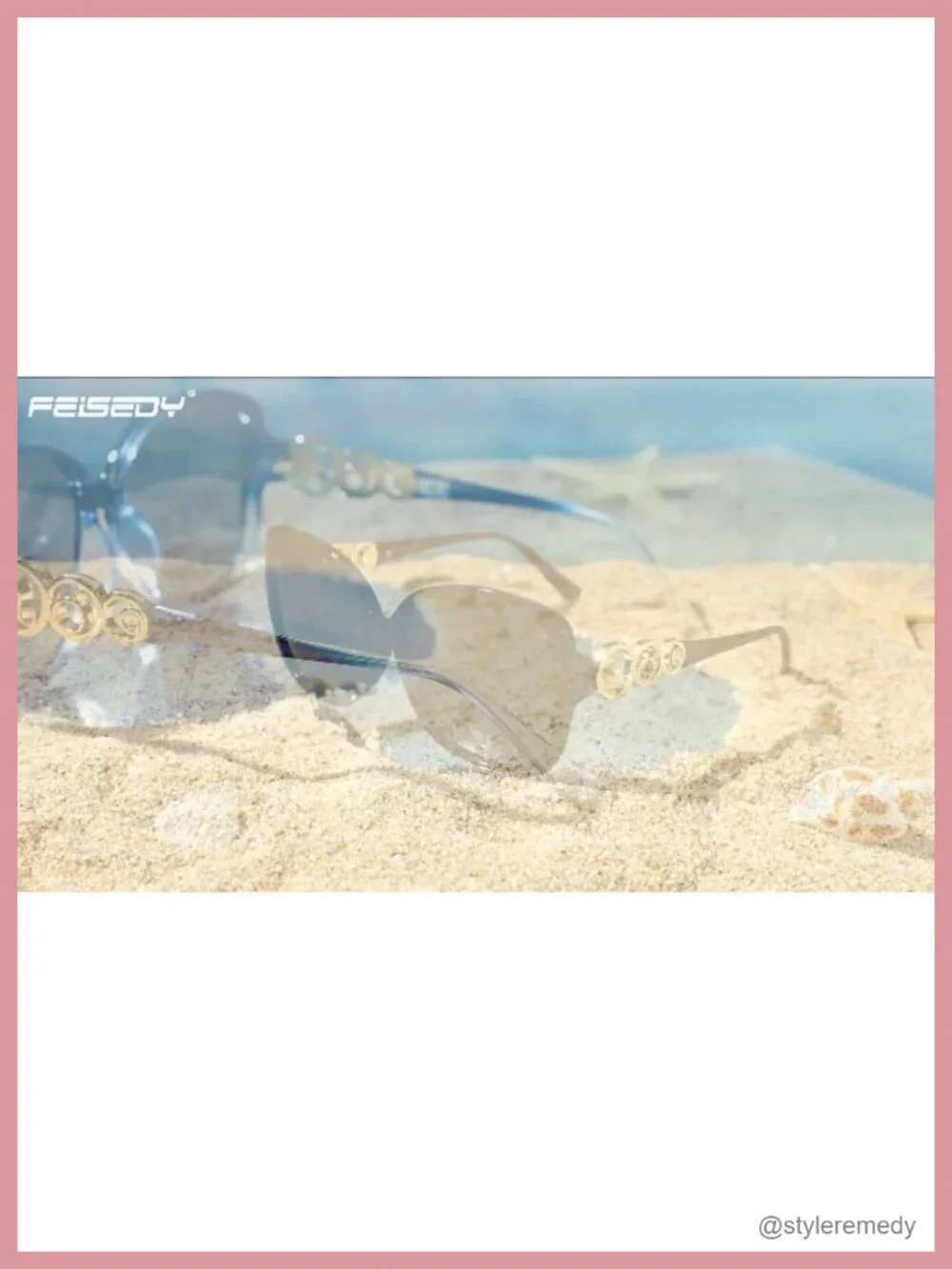 Oversized Square Sunglasses Polarized UV400 Protection for Women Pearl Crystal